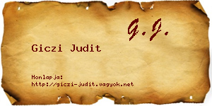 Giczi Judit névjegykártya